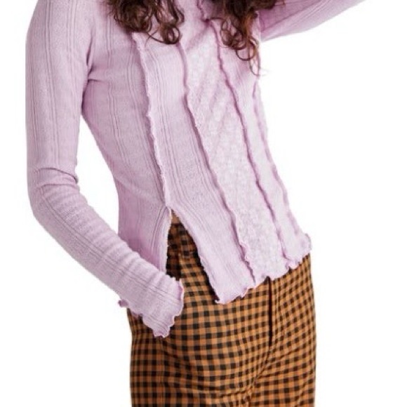 NWT Free People Lavender Ruffled top, new with tags. - Picture 2 of 9